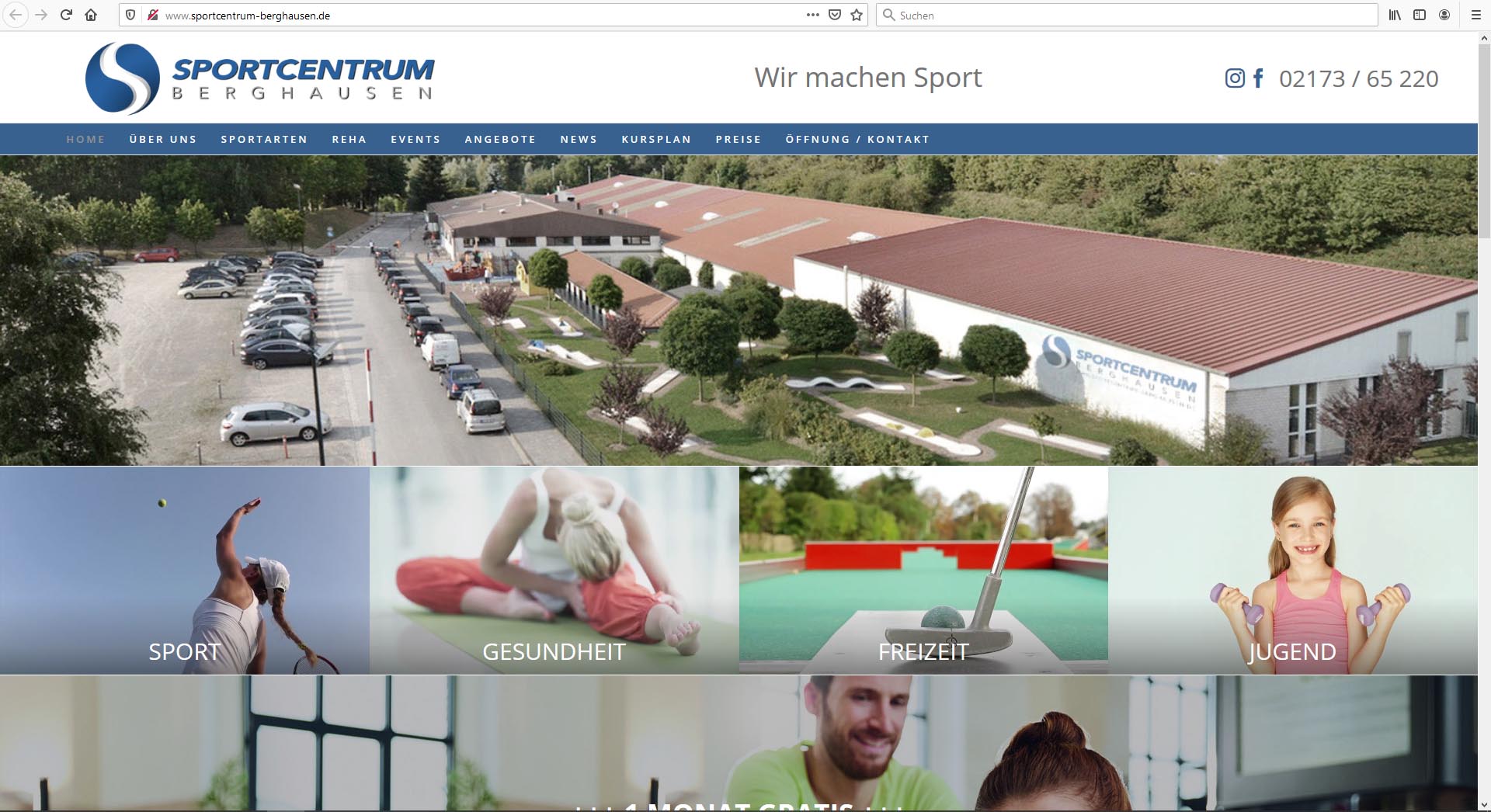 Sportcentrum Berghausen Webdesign